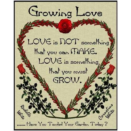 Growing Love - Love is Not Something that you can Make 8x10 Print