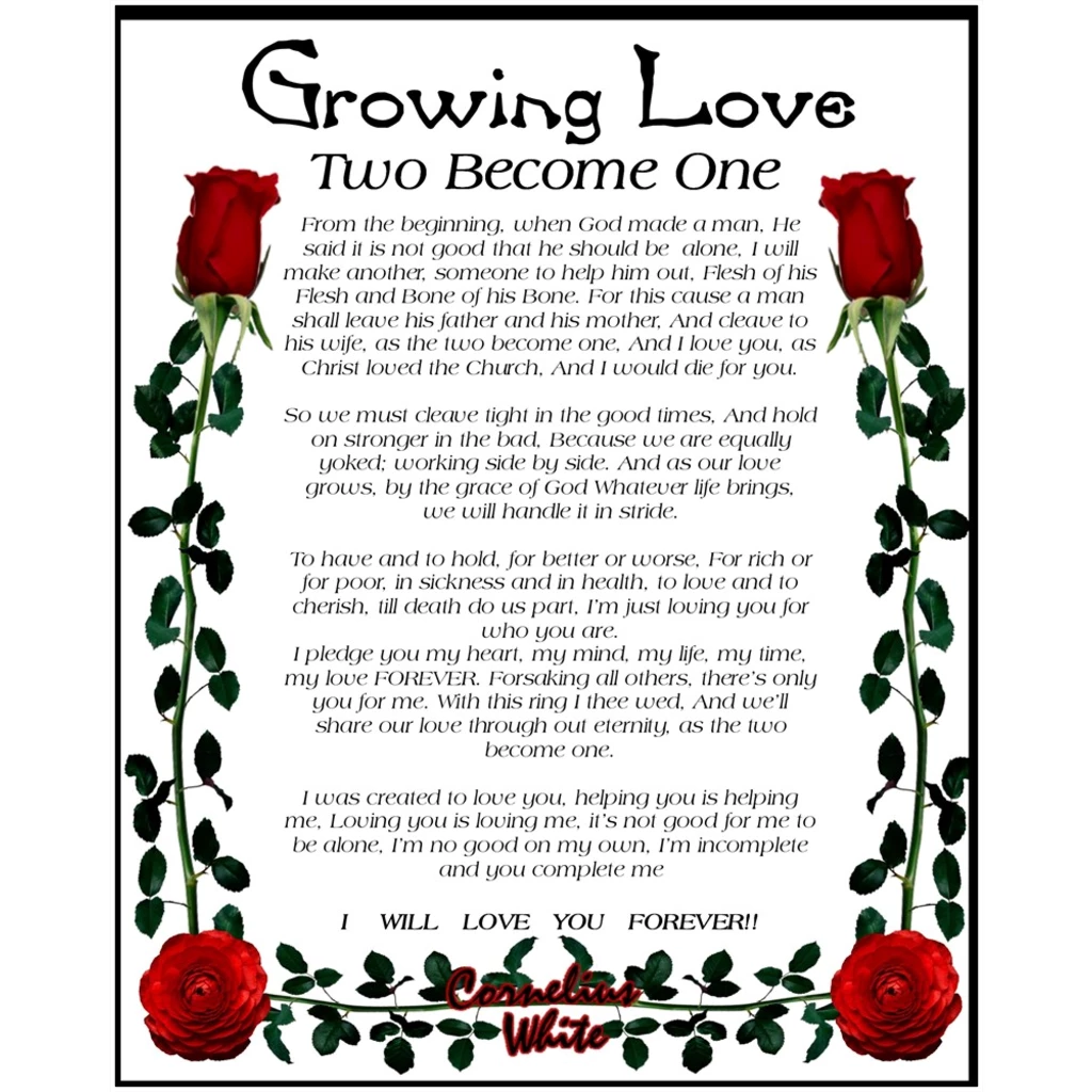 Growing Love - Two Become One 8x10 Print