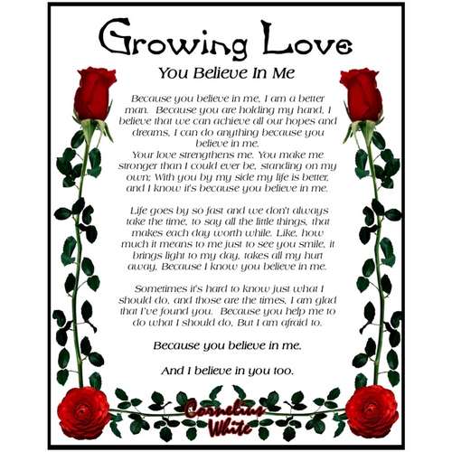 Growing Love - You Believe in Me 8x10 Print