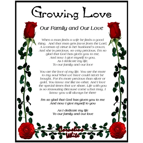 Growing Love - Our Family and Our Love 8x10 Print