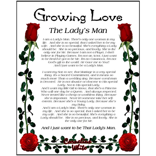 Growing Love - The Lady's Man 8x10 Print