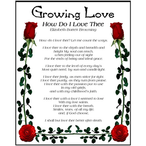 Growing Love - How Do I Love Thee 8x10 Print