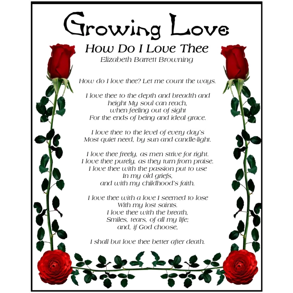 Growing Love - How Do I Love Thee 8x10 Print