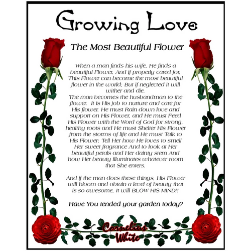 Growing Love - The Most Beautiful Flower 8x10 Print